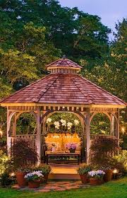 Gazebo Pavillon Beleuchtung Hinterhof Ruckzug Hintergarten