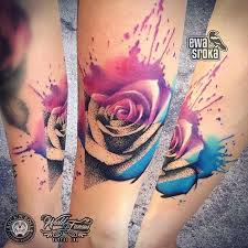 Ewasroka Rose Rosetattoo Dotwork Geometric Watercolor Rose Tattoos Rose Tattoo Design Traditional Rose Tattoos