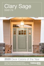 Does not work well on stains in bold colors. Door Color Of The Year Clary Sage Therma Tru Exterior Paint Colors For House Exterior House Colors Front Door Paint Colors