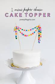 Adorable Diy Mini Paper Chain Cake Topper Tutorial Fiesta Cake Cake Cake Topper Tutorial
