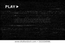 Glitch Vhs Effect Old Camera Template White Horizontal Lines On Black Background Video Rewind Texture No Signal Concept Random A Old Camera Olds Templates