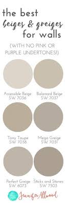 Look for bright paint colors and unexpected places to use them. The Best Beige And Greige Wall Paints For Walls Magic Brush Jennifer Allwoods Top Paint Colorsinteriorpopular Sherwin Greige Walls Wall Paint Colors Room Paint