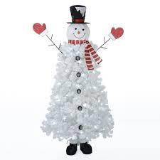 Are there any indoor snowman decor at walmart? Holiday Time Snowman Tree With Cool White Lights 6 5 Walmart Com Walmart Com