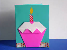 This is a really nice paper card to make for your lapbook but it's nice on it's own as well. Easy Diy Origami Cupcake Birthday Card