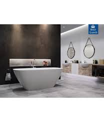 Freistehende badewanne aus mineralguss (solid stone) füllmenge: Freistehende Badewanne Oval 170x80 Monolith Acryl Okama Ablaufgarnitur Click Clack Gratis