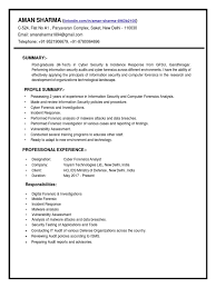 cyber security resume format computer