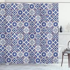 Shop for safavieh amsterdam bridget moroccan boho rug. Moroccan Shower Curtain Old Retro Artful Tiles Print For Bathroom Ebay
