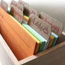 I made this recipe box for 3 x 5 index cards, but feel free to scale up for larger recipe cards. Letterpress Recipe Cards And Recipe Box By 1canoe2 On Etsy Printable Recipe Cards Recipe Cards Recipe Card Box