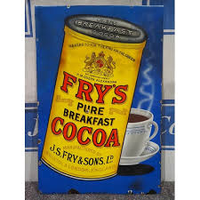 Enamel sign - Fry's Breakfast Cocoa 36 ...