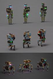 If you're not familiar with what voxel. 9 Voxel Robot For Games Voxel Games Pixel Art Game Concept Art