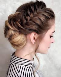 Flip that ponytail up and around itself to twist or roll the hair. French Braids In The Front Chignon In The Back Humpdayhair Regra Stylish Hair Hair Styles Long Hair Styles