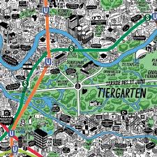 Grafik Designerin Jenni Sparks Zu Berlin Die Selbstgemalte Berliner Hipster Karte Berlin Karte Berlin Flughafen Berlin Tegel