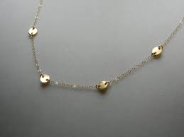 14k Gold Disc Necklace Jennifer Aniston Aveeno Commercial By Jwhiz Gold Necklace Simple Gold Disc Necklace Disc Necklace