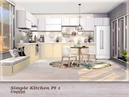 Classic style juglans kitchen brings a gleam to your sims' kitchen with gray and gold tones shiny metal handle textures. Ung999 S Simple Kitchen Pt 1