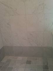 Once you have finished tiling allow the floor to dry overnight and then you will be ready to grout them the following day. Marble Tiles Went Grey See Photo Wait Ceramic Tile Advice Forums John Bridge Ceramic Tile