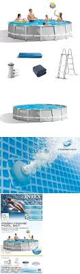Intex 15 X 42 Prism Frame Swimming Pool Set W 1000 Gph Pump 26723eh Swimming Pools Intex In Ground Pools