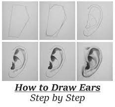 6 step:6 now bts drawing has been made. Tutorial How To Draw Ears Step By Step Zeichnen Anleitung Zeichnen Nase Zeichnen
