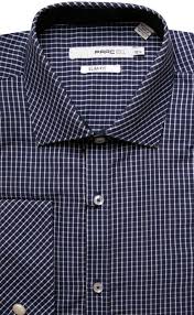 Waterford Check French Cuff Dress Shirt Blue
