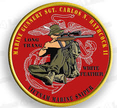 Transported to a field by helicopter, hathcock crawled over 1,500 yards in a span of four days and three nights, without sleep. Marine Gunnery Sgt Carlos N Hathcock Ii Patch North Bay Listings