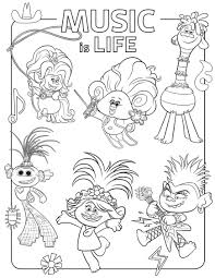 Trolls movie from dreamworks and from the creators of shrek, watch the trailer or the full movie to appreciate this lovely poppy trolls. Trolls World Tour Coloring Pages Tiny Diamond News At Coloring Pages Api Ufc Com