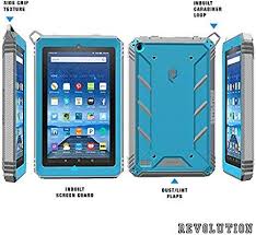 Amazon Com Poetic Fire 7 2015 Case Revolution Premium Rugged Shock Absorption Dust Resistant Compl Kindle Fire Kids Locker Storage Kindle Fire