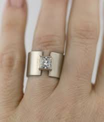 Unique 14k Gold Wide Band Wedding Ring Princess By Lolide On Etsy 2 295 00 Wide Band Wedding Ring Rings Jewelry Simple Wedding Ring Bands