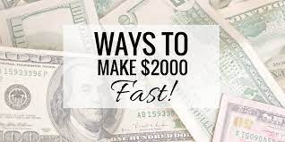 9 realistic ways to make $600 fast whether you live on a low income or a small debt, you often only need a few dollars to overcome the hurdle (and possibly it is something you can begin today). 11 Ways To Make 2000 Dollars Fast