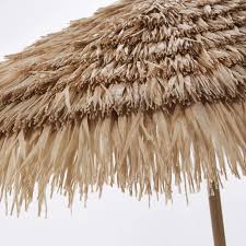 Sonnenschirm Aus Metall Mit Holz Imitation Mit Fransen Naturfarben Paillotte Maisons Du Monde En 2020 Parasol Maison Du Monde Frange
