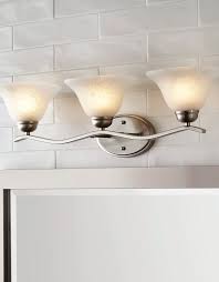 Check spelling or type a new query. Andenne 3 Light Brushed Nickel Vanity Light With Bell Shaped Marbleized Glass Shades Low Tide Liquidation