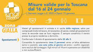 In base al decreto varato dal consiglio dei ministri, da lunedì 26 aprile entrano in vigore nuove regole, in particolare per la zona gialla. Toscana Zona Gialla Dal 16 Gennaio 2021 Le Misure