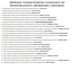 Mckinley operant conditioning worksheet instructions: Operant Conditioning Schedules Of Reinforcement Worksheet By Danis Marandis