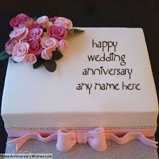 Online Happy Anniversary Cakes With Name On It Happy Anniversary Cakes Happy Marriage Anniversary Cake Wedding Cake With Name