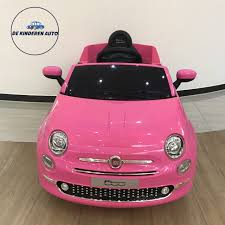 Fiat 500 Roze 12volt Kinderauto Accu Auto Speelgoed Dekinderen Auto