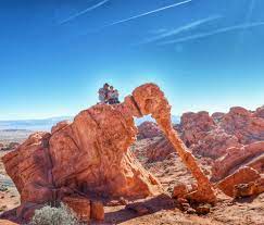 Elephant rock stands in a small grouping of lighter rocks against a backdrop of larger red rock hills near the east end of valley of fire state park, nevada. Elephant Rock Valley Of Fire Nevada Your Favorite Hiker