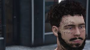 Post malone has spent a whopping $1.6 million on porcelain veneers and two diamond fangs. Post Malone Update 100 Face And Neck Tattoo 1 0 Gta5mod Net