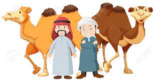 How do you ride an animal with a hump in the middle of its back? Two Arab Men And Camels Illustration Royalty Free Cliparts Vectors And Stock Illustration Image 69124880