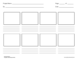 A storyboard can be used to plan the structure of your for each event you listed previously you can draw a simple and quick drawing of it in the boxes provided in you can download our free printable storyboard template for kids in pdf format below. Education World 8 Pannel Storyboard Template Storyboard Template Storyboard Instructional Design