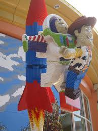 Woody Buzz Light Year Lego Store Down Town Disney Ca Lego Sculptures Lego Art Legos