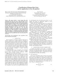 Pdf Classification Of Human Skin Color And Its Application To Face Recognition