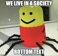 We live in a society. Bottom Text Imgflip