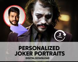 Custom Realistic Joker Portrait, Personalized Portraits, Joker Portrait  from Photo, Custom Realistic Joker Face Swap Avatar, Joker
