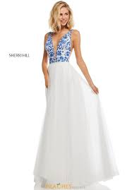 Sherri Hill V Neckline A Line Dress 52672