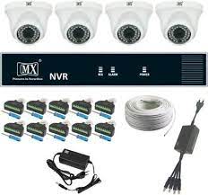 Mx Ip Cctv Cameras 2 Megapixel Kit 4 Channel Hd System W Rj45 Plug Cat6 Cable Power Supply 1 Nvr 30 Mtrs Security Camera Price In India Buy Mx Ip