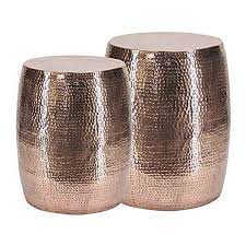 0 there was a problem adding this item to the cart. Kymore Copper Side Table Set Of 2 Copper Side Table Copper Table Side Table