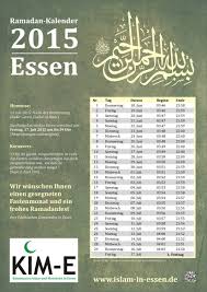 Welcome to ramadan 2021 sehr o iftar time table and worldwide calendar. Ramadan Kalender 2015 Fur Essen Online Kommission Islam Und Moscheen In Essen