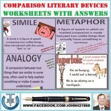 Comparison Rhetorical Devices Worksheets With Answers Rhetorical Device Poetic Devices Literary Devices