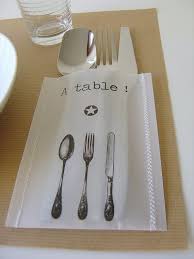 Lot De 6 Pochettes A Couverts Couvert Service De Table Cadeaux Faits Main