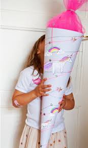 Diy Einhorn Schultute Basteln Familicious Schultute Basteln Schultute Basteln Anleitung Schultute Selber Basteln