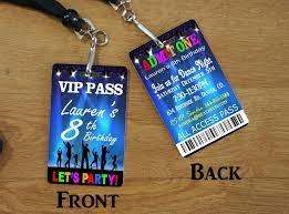 Join free to contact this business. Personalized Birthday Invitation Vip Pass Backstage Pass Etsy