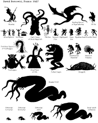 There are some really big monsters in the mythos. Sombras Chinescas De Los Mitos Bercovici Francia Mil Novecientos Ochenta Y Siete Cthulhu Mythos Cthulhu Lovecraft Monsters